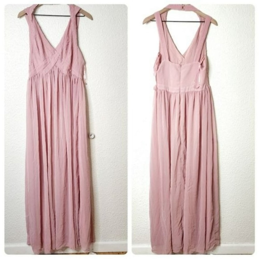 Lulus Strike A Minvera Dusty Pink Maxi Dress Women's Size XL